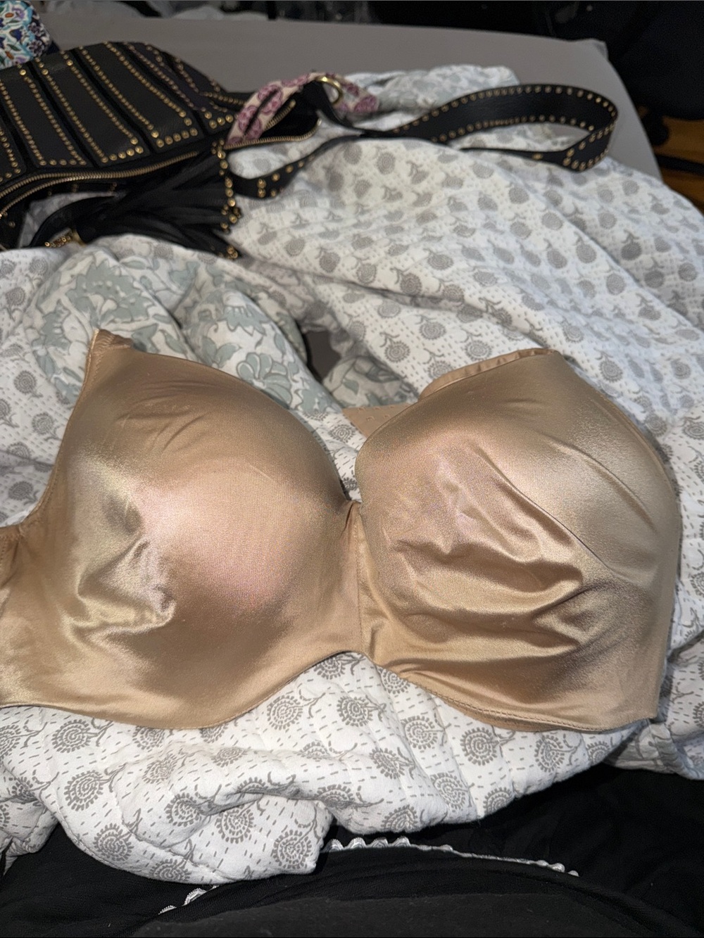 Soma Satin  Bra in Champagne Gold